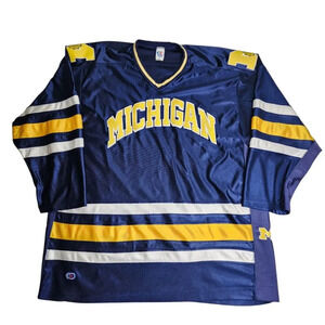 Vintage‎ Cliff Keen Athletic Michigan Hockey Blank Size Nylon USA Size Medium